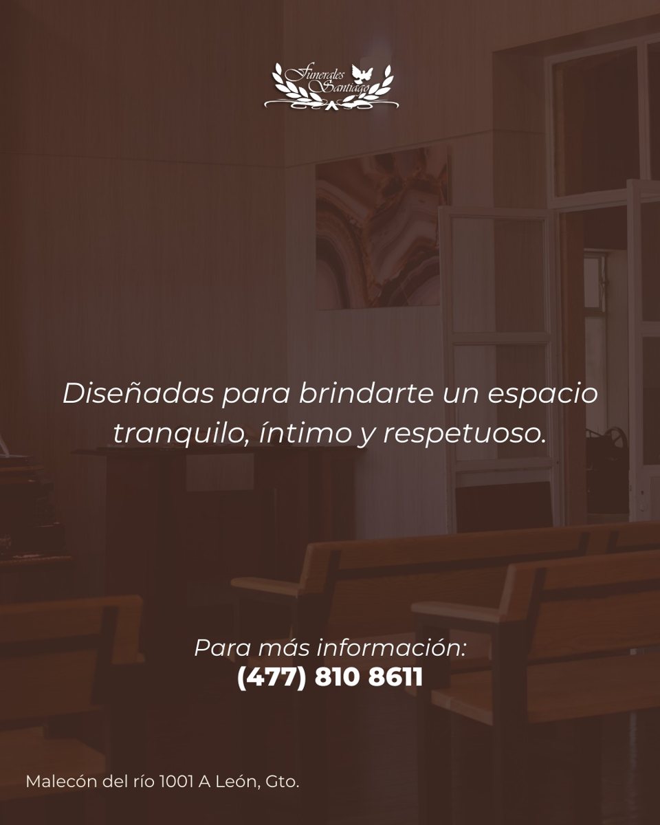 Interior de las instalaciones de Funerales Santiago en León
